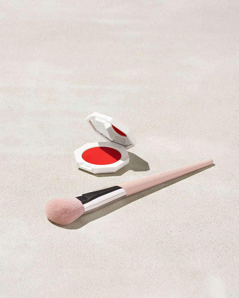 Cheeks Out Freestyle Cream Blush shown in shade Daiquiri Dip with Face Shaping Brush 125