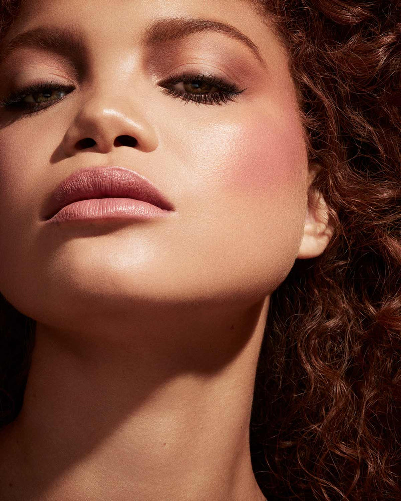 Cheeks Out Freestyle Cream Blush medium model shown in shade Cool Berry