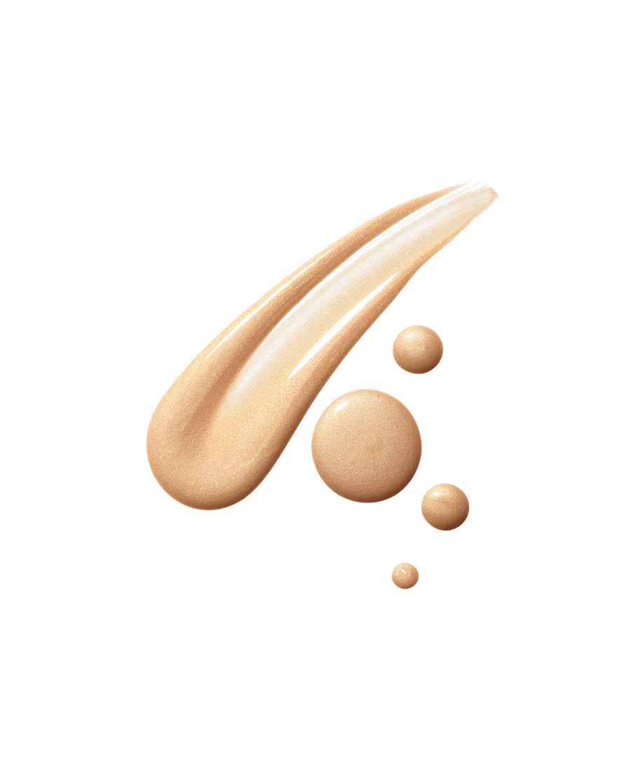 Eaze Drop’Lit All-Over Glow Enhancer smear shown in shade Taffy Topaz.