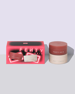 Fenty Skin product with packaging on a light gray background Fenty Skin product with packaging on a light gray background