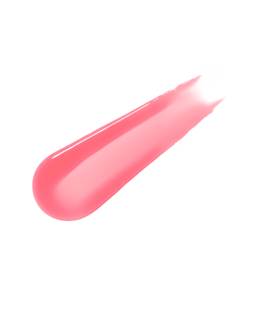 Smear of Cherry Treat Conditioning Lip Oil with Cherry Seed Oil and Barbados Cherry with hint of pink tint.