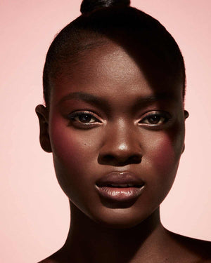 Cheeks Out Freestyle Cream Blush deep model shown in shade Summertime Wine