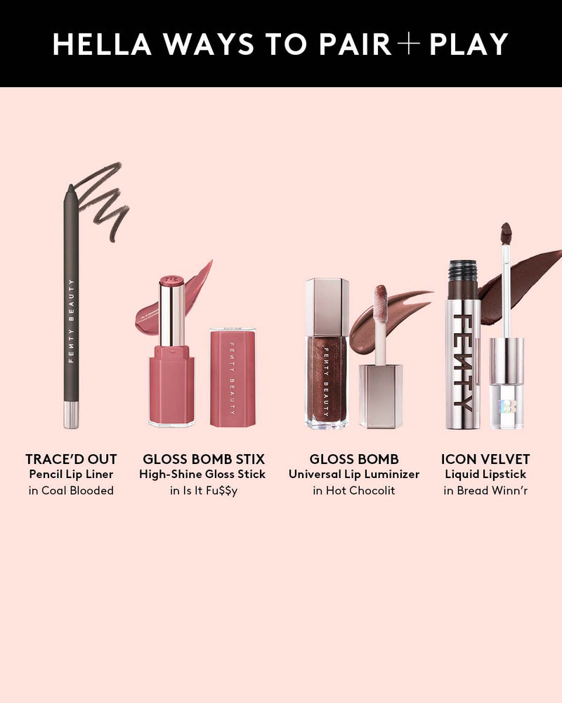 Trace'd Out Longwear Waterproof Pencil Lip Liner—Coal Blooded