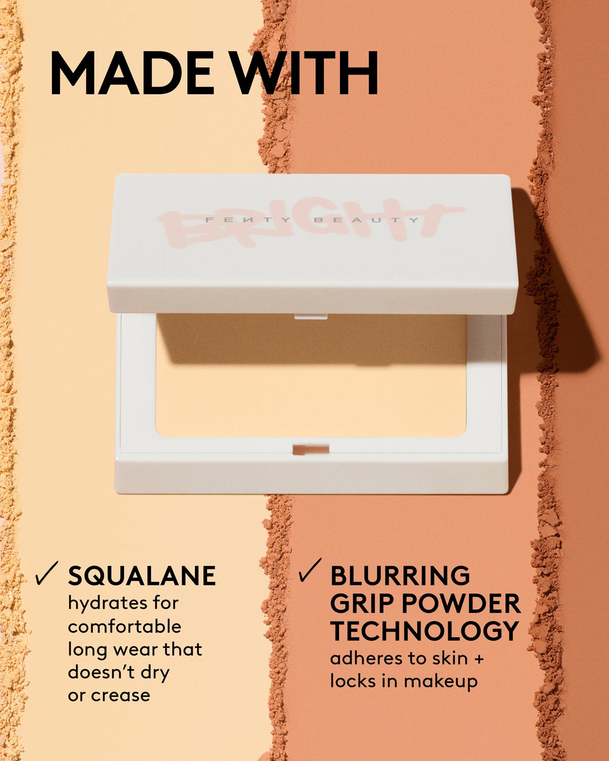 Bright Fix Instant Brightening + Blurring Powder — Peach | Fenty