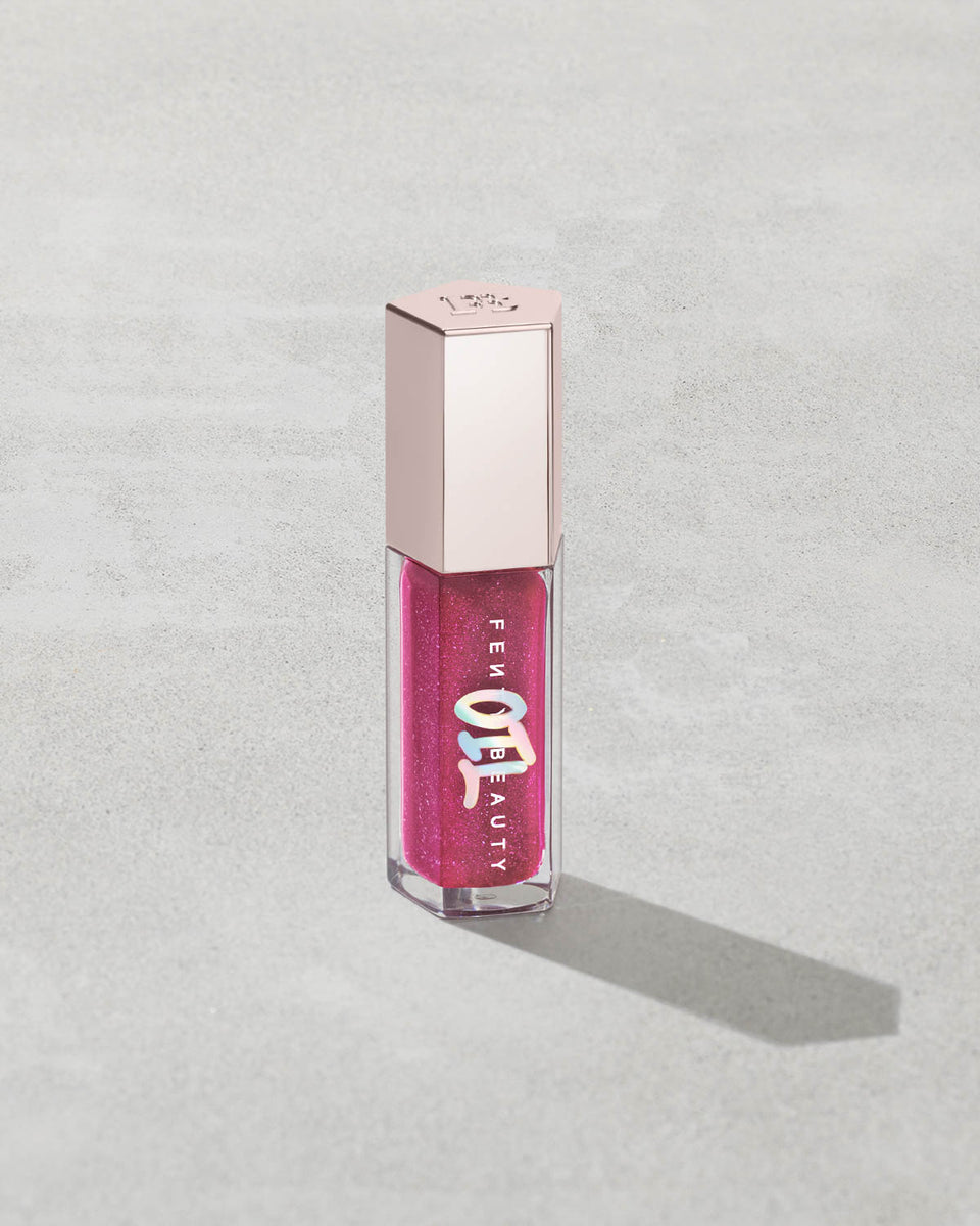 Gloss Bomb Oil Luminizing Lip Oil N' Gloss—Raspberry Jamz | Fenty Beauty