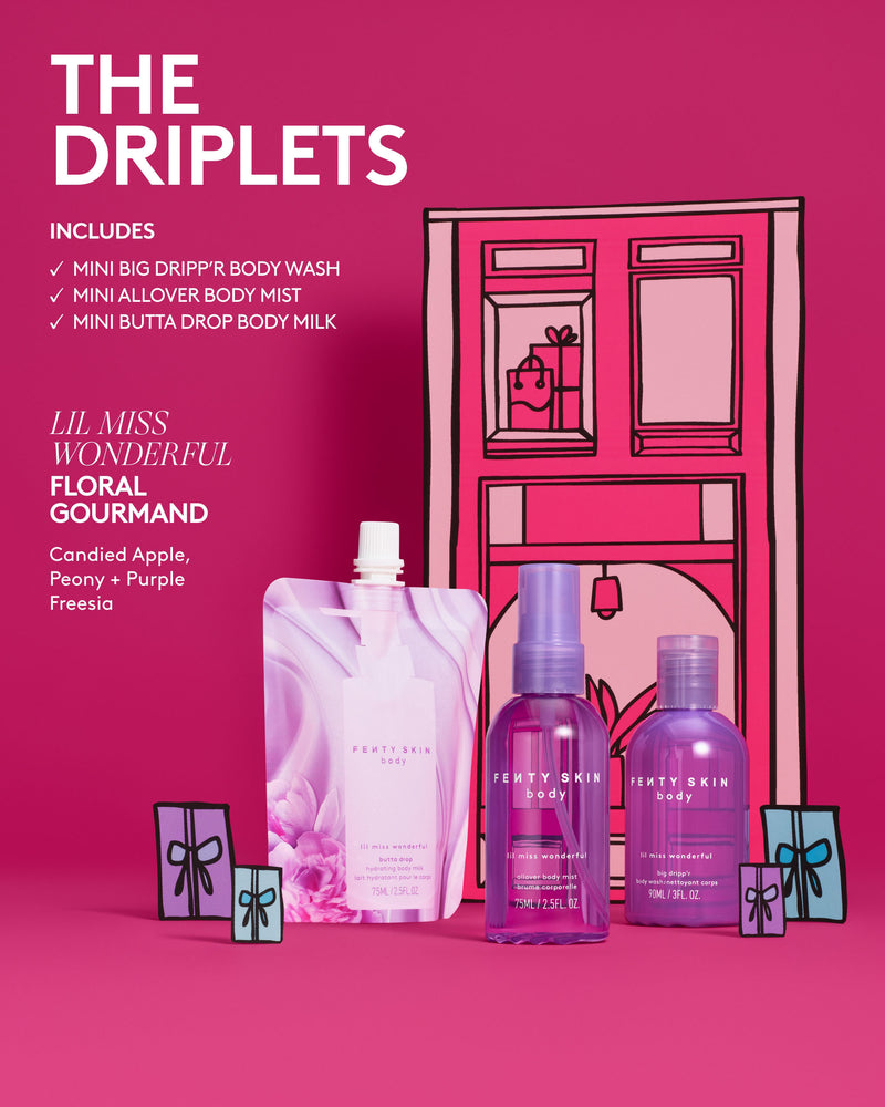 The Driplets Mini Body Wash, Milk + Mist Set