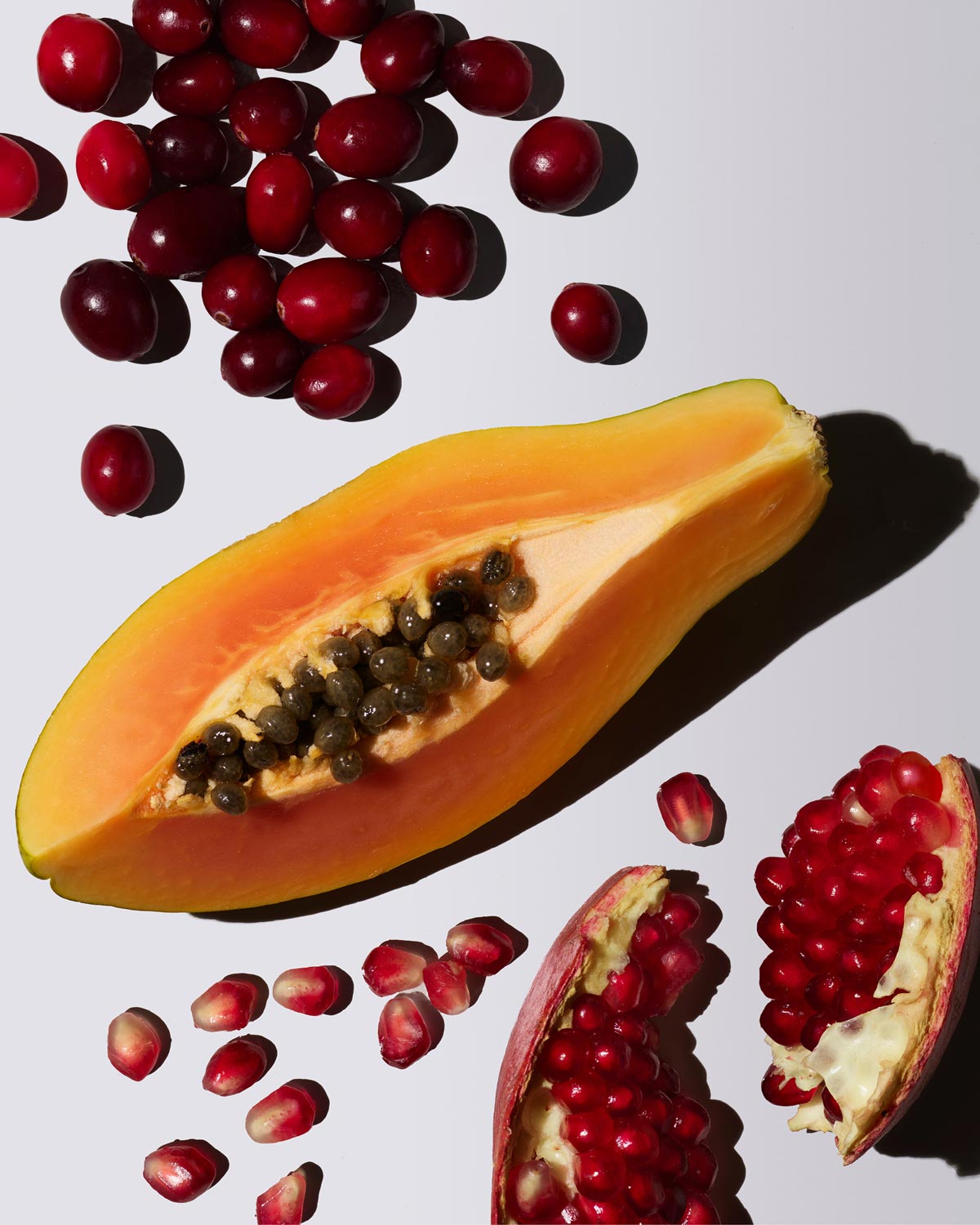 ✔ Pomegranate, Papaya, and Cranberry Enzymes