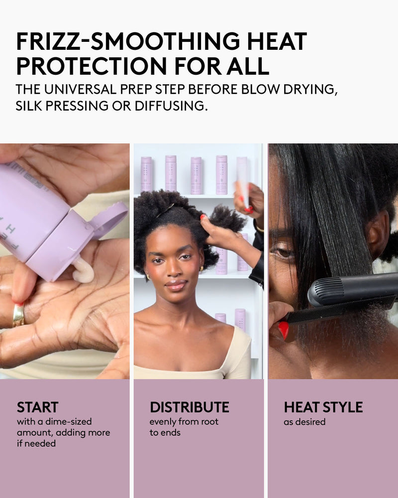 frizz smoothing heat protection for all