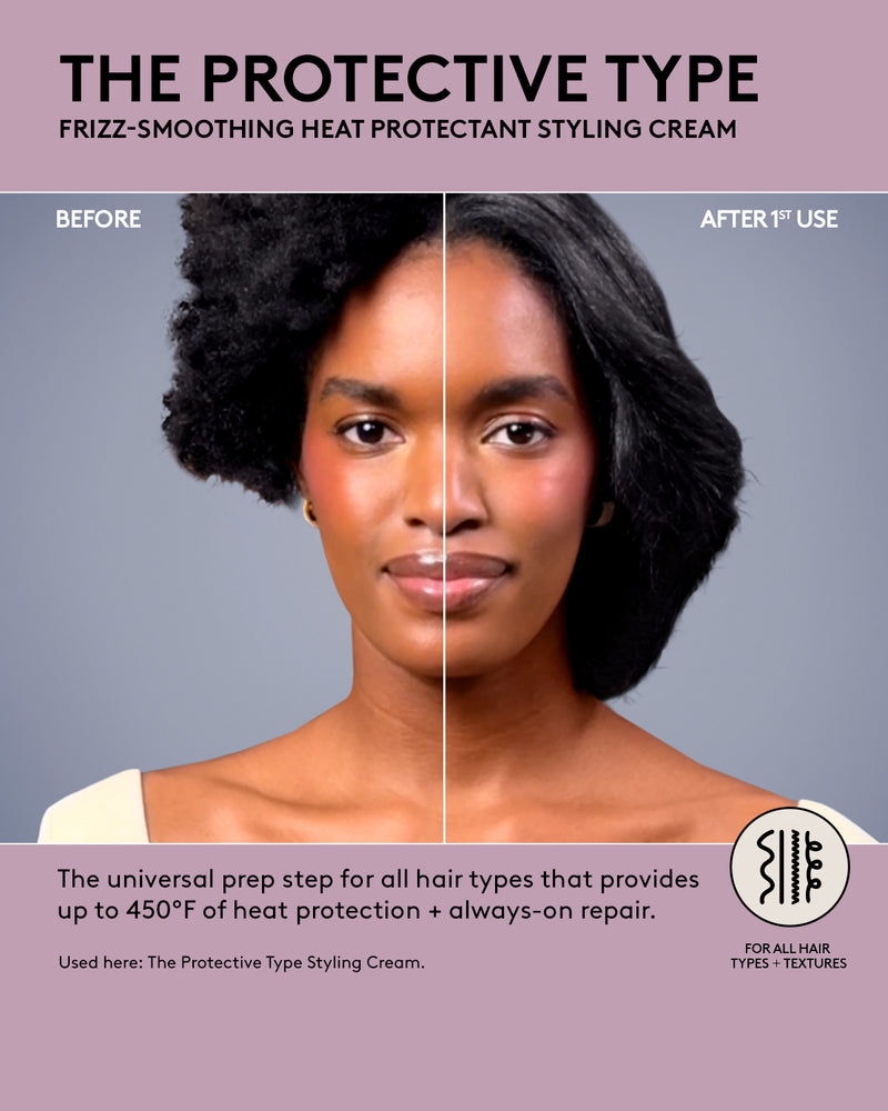 Heat Stylers Bundle: The Protective Type Heat Protectant Styling Cream + The Flashy One Hair Treatment Oil